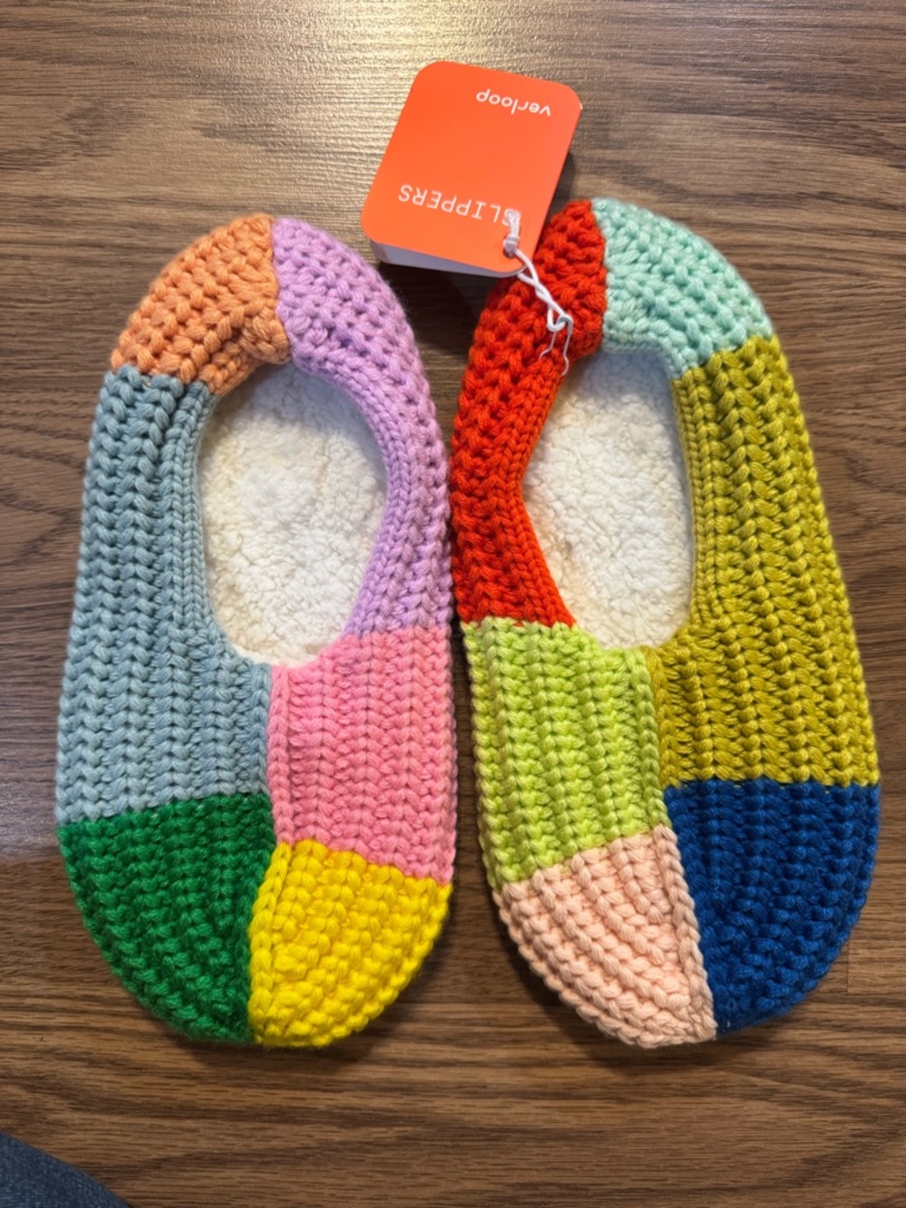 Versoopa Multicolor Knit Women’s Slippers - Cozy Colorblock Design